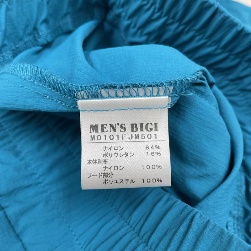 ヒュンメル hummel ジャケット、上着 ジャンパー、ブルゾン MEN S BIGI 別注 コラボ スポーティ ブルゾン ストレッチ ゴルフ フード収納 異素材切り替え ジップアップ 3 無地 青 / ブルー / blue X 灰 / グレー / gray メンズ USED 古着 中古 50129934