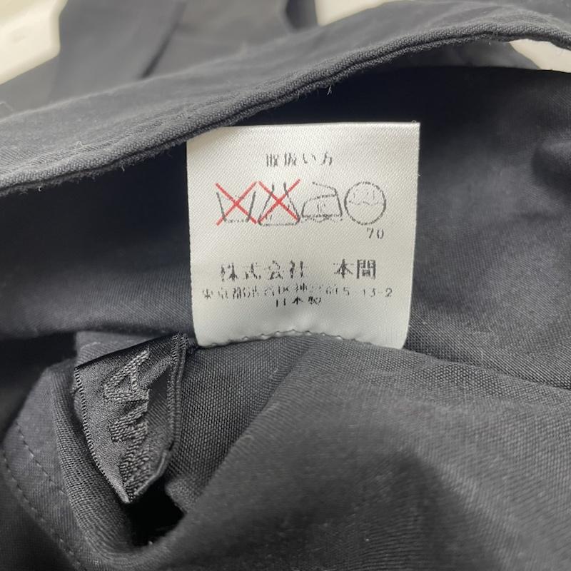 ホンマ HOMMA ベスト ベスト シャツ ジャケット ベスト 前開き ボタン ジレ 無地 アシンメトリー 本間 2 無地 黒 / ブラック / black レディース USED 古着 中古 50129957