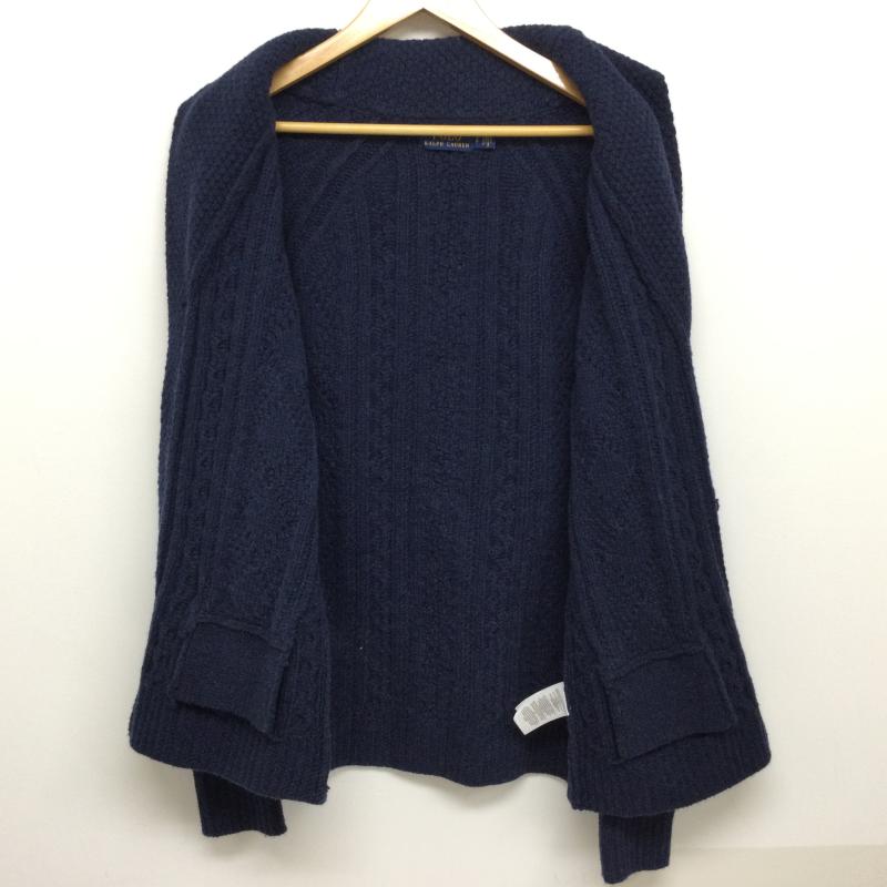 ポロラルフローレン POLO RALPH LAUREN カーディガン 長袖 ニット カーディガン くるみボタン サイズ170 - 紺 / ネイビー / navy メンズ USED 古着 中古 50129971