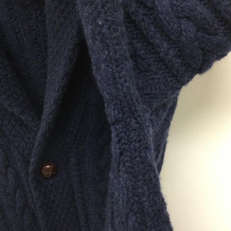 ポロラルフローレン POLO RALPH LAUREN カーディガン 長袖 ニット カーディガン くるみボタン サイズ170 - 紺 / ネイビー / navy メンズ USED 古着 中古 50129971