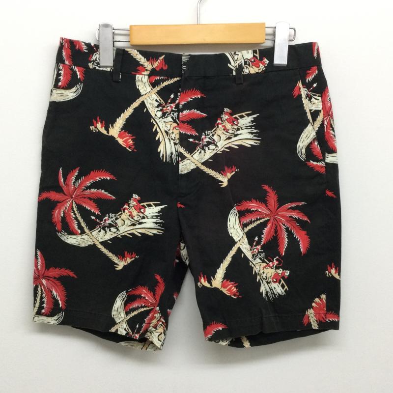 ワコマリア WACKO MARIA パンツ ショートパンツ ホースレース アロハ ショートパンツ M 黒 / ブラック / black メンズ USED 古着 中古 50129974