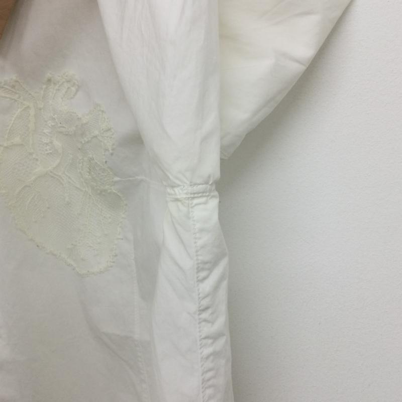 アンダーカバー UNDERCOVER シャツ、ブラウス 長袖 ハート心臓レース刺繍シャツ L 1406 2 2 白 / ホワイト / white X ベージュ / ベージュ / beige レディース USED 古着 中古 50129976