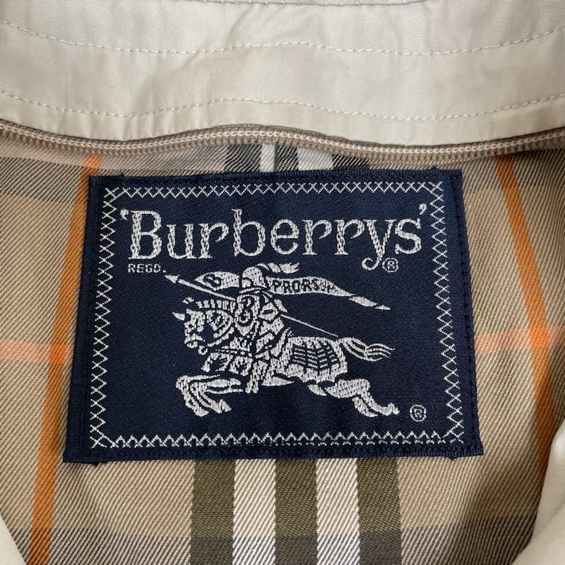 バーバリーズ BURBERRYS コート コート一般 ステンカラーコート トレンチコート 裏地ノバチェック コットン ラグランスリーブ 無地 X チェック オフホワイト / オフホワイト / メンズ USED 古着 中古 50129987