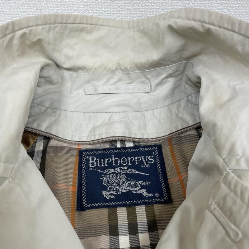 バーバリーズ BURBERRYS コート コート一般 ステンカラーコート トレンチコート 裏地ノバチェック コットン ラグランスリーブ 無地 X チェック オフホワイト / オフホワイト / メンズ USED 古着 中古 50129987