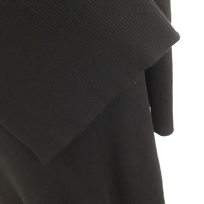 ザラ ZARA ワンピース ロングスカート 3433 002 800 モックネック リブ M 無地 黒 / ブラック /  レディース USED 古着 中古 10109412