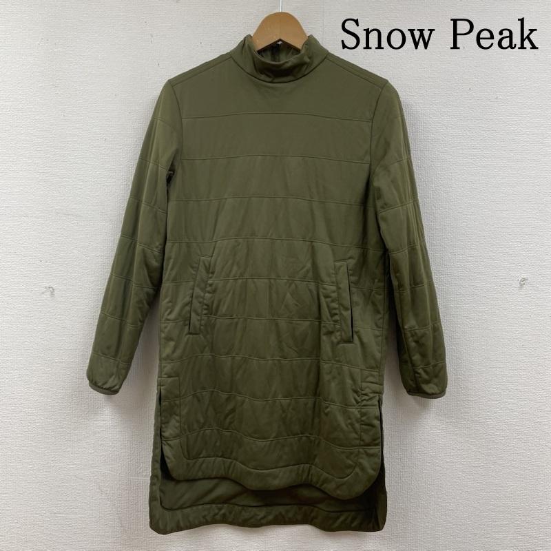 スノーピーク Snow Peak ワンピース ミニスカート 19AW ワンピース フレキシブル インサレーションシュラウド 中綿 ハイネック ミニ ワンピース SW-19AW011 1 無地 カーキ / カーキ / khaki レディース USED 古着 中古 50130000