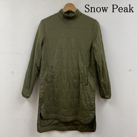 スノーピーク Snow Peak ワンピース ミニスカート 19AW ワンピース フレキシブル インサレーションシュラウド 中綿 ハイネック ミニ ワンピース SW-19AW011 1 無地 カーキ / カーキ / khaki レディース USED 古着 中古 50130000