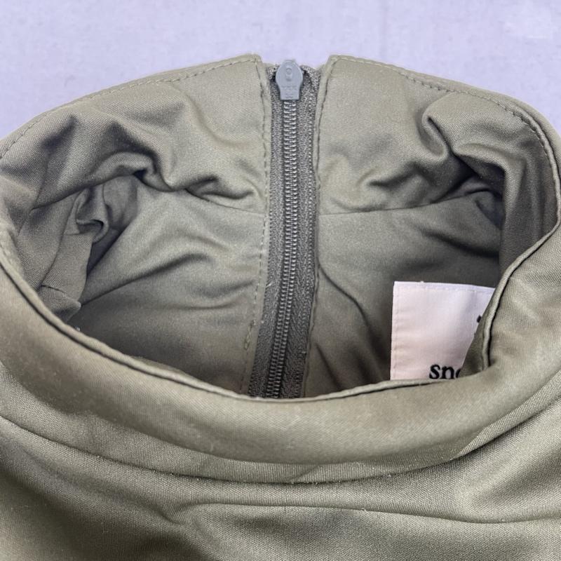 スノーピーク Snow Peak ワンピース ミニスカート 19AW ワンピース フレキシブル インサレーションシュラウド 中綿 ハイネック ミニ ワンピース SW-19AW011 1 無地 カーキ / カーキ / khaki レディース USED 古着 中古 50130000