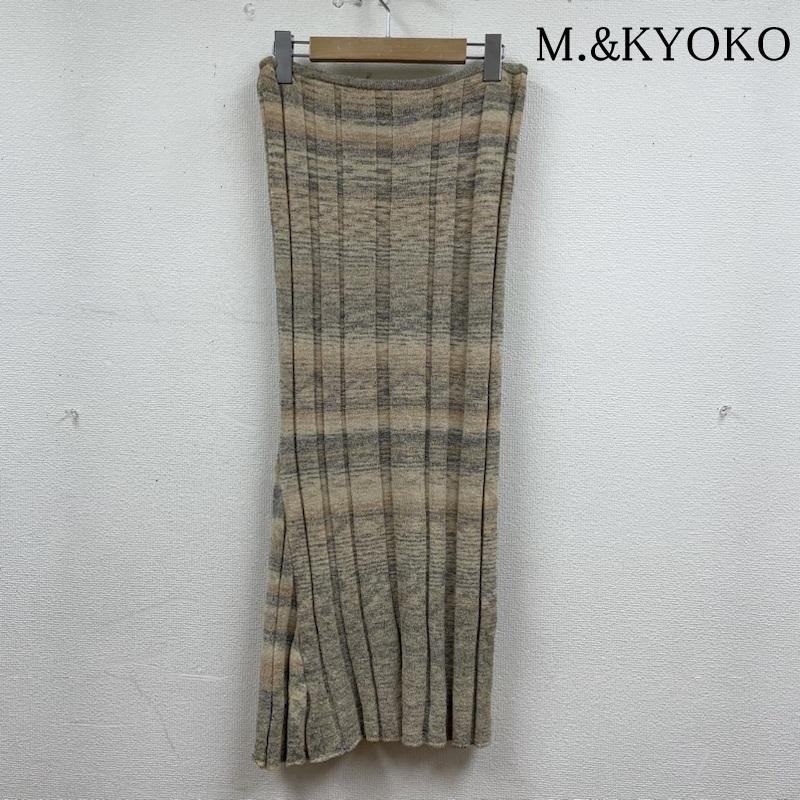 古着 USED スカート ロングスカート M.&KYOKO ロングスカート チェック タイト ウエストゴム ギャザー マキシ丈 ストレッチ M チェック ベージュ / ベージュ / beige レディース USED 古着 中古 50130041