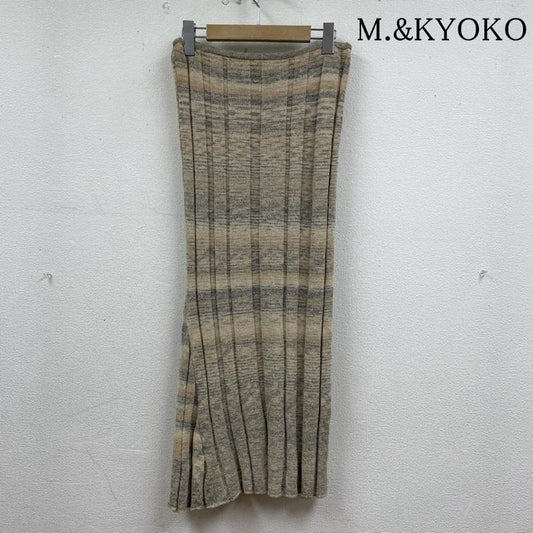 古着 USED スカート ロングスカート M.&KYOKO ロングスカート チェック タイト ウエストゴム ギャザー マキシ丈 ストレッチ M チェック ベージュ / ベージュ / beige レディース USED 古着 中古 50130041