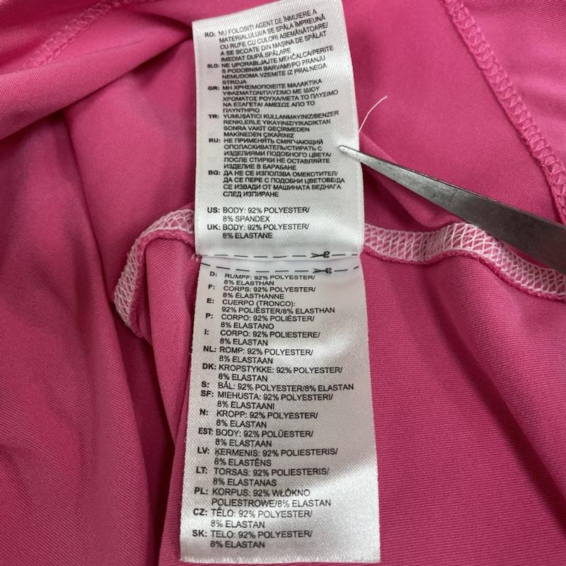 アディダス adidas ポロシャツ 半袖 クール Tシャツ 半袖 ハーフボタン 花柄 プリント ポロシャツ ゴルフ スポーツウェア S プリント X 花柄 X ロゴ、文字 X 刺繍 桃 / ピンク / pink レディース USED 古着 中古 50130046