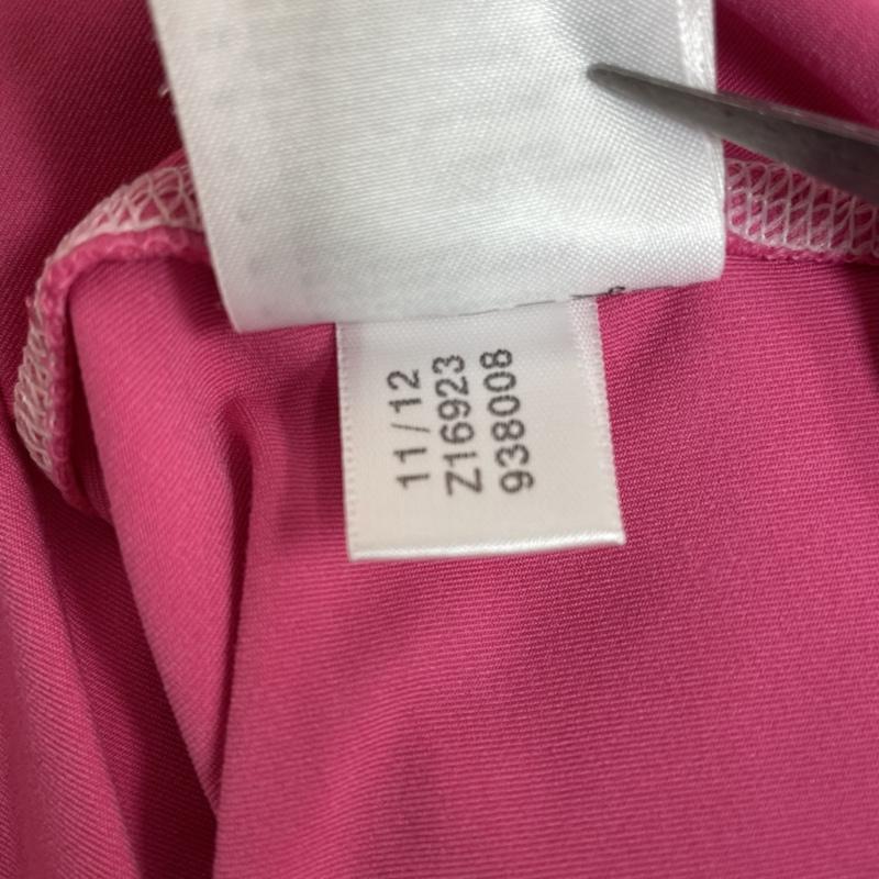 アディダス adidas ポロシャツ 半袖 クール Tシャツ 半袖 ハーフボタン 花柄 プリント ポロシャツ ゴルフ スポーツウェア S プリント X 花柄 X ロゴ、文字 X 刺繍 桃 / ピンク / pink レディース USED 古着 中古 50130046