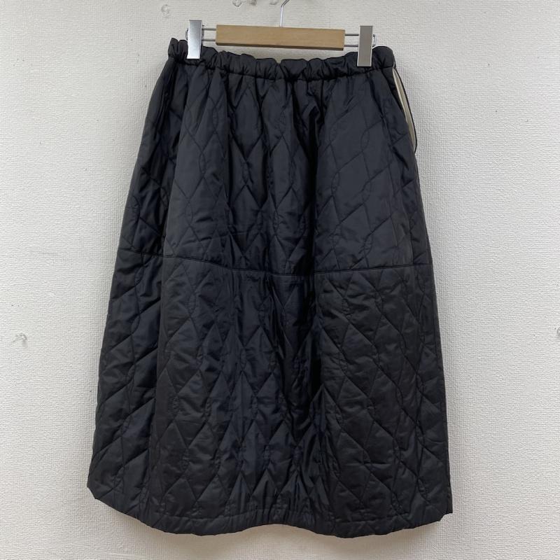 古着 USED スカート ロングスカート aa. キルティング スカート ロング Aライン 立体シルエット ウエストゴム S 無地 黒 / ブラック / black レディース USED 古着 中古 50130050
