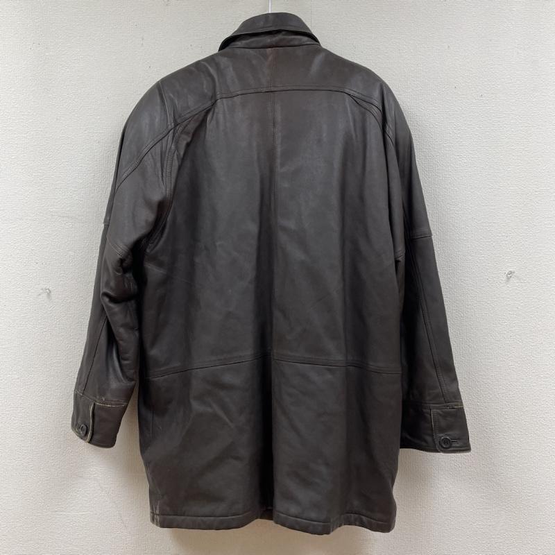古着 USED ジャケット、上着 レザージャケット レザー ジャケット ハーフコート 本革 ブラウン 毛皮ライナー ライナー着脱式 L 無地 茶 / ブラウン / brown メンズ USED 古着 中古 50130062