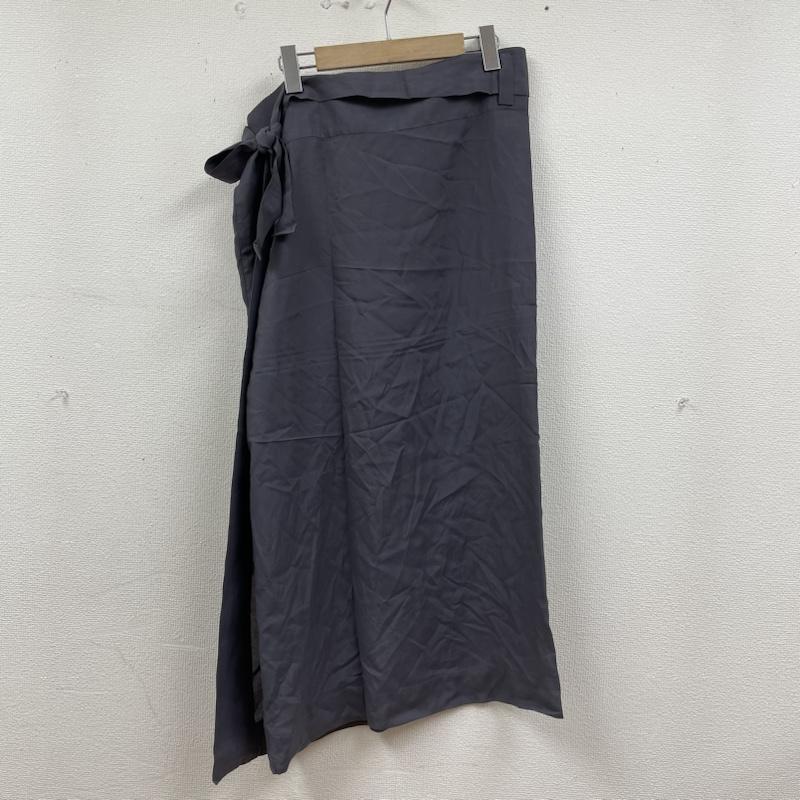 イッセイミヤケ ISSEY MIYAKE スカート ロングスカート 90s Vintage ISSEY MIYAKE 巻き ラップ スカート 無地 リボン ウエスト紐 日本製 M 無地 灰 / グレー / gray レディース USED 古着 中古 50130063