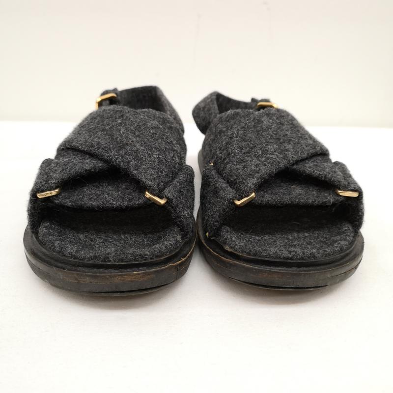 マルニ MARNI サンダル サンダル フスベット フェルト サンダル 36 23.5cm チャコールグレー / チャコールグレー / レディース USED 古着 中古 50130091