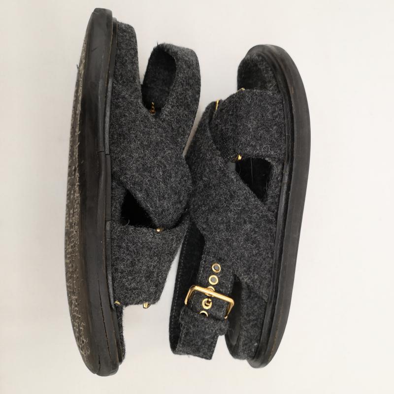 マルニ MARNI サンダル サンダル フスベット フェルト サンダル 36 23.5cm チャコールグレー / チャコールグレー / レディース USED 古着 中古 50130091