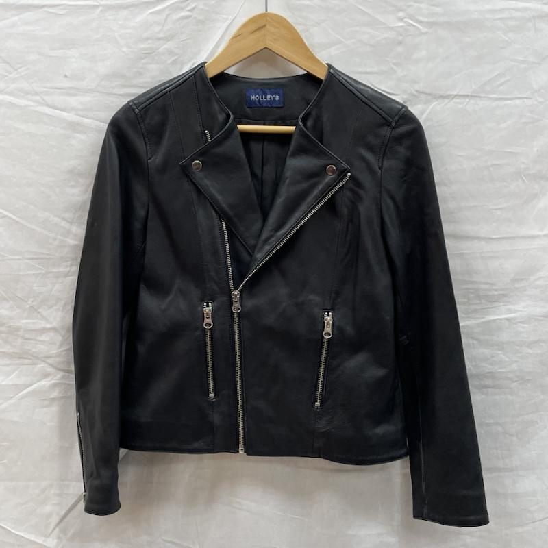 ノーリーズ NOLLEY S ジャケット、上着 レザージャケット 7-0040-5-04-001 ラムレザーノーカラーブルゾン ライダースジャケット 36 レディース USED 古着 中古 50130158