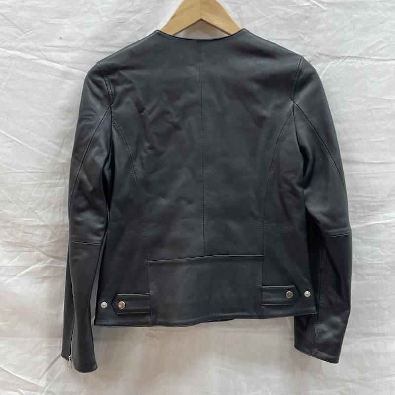 ノーリーズ NOLLEY S ジャケット、上着 レザージャケット 7-0040-5-04-001 ラムレザーノーカラーブルゾン ライダースジャケット 36 レディース USED 古着 中古 50130158