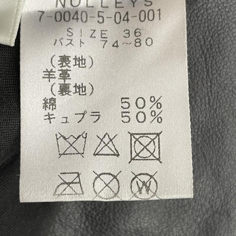 ノーリーズ NOLLEY S ジャケット、上着 レザージャケット 7-0040-5-04-001 ラムレザーノーカラーブルゾン ライダースジャケット 36 レディース USED 古着 中古 50130158