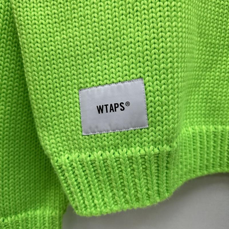ダブルタップス WTAPS ニット、セーター 長袖 23AW バック ロゴ クルーネック ニット セーター 232MADT-KNM04 2 薄緑 / ライトグリーン / メンズ USED 古着 中古 50130163