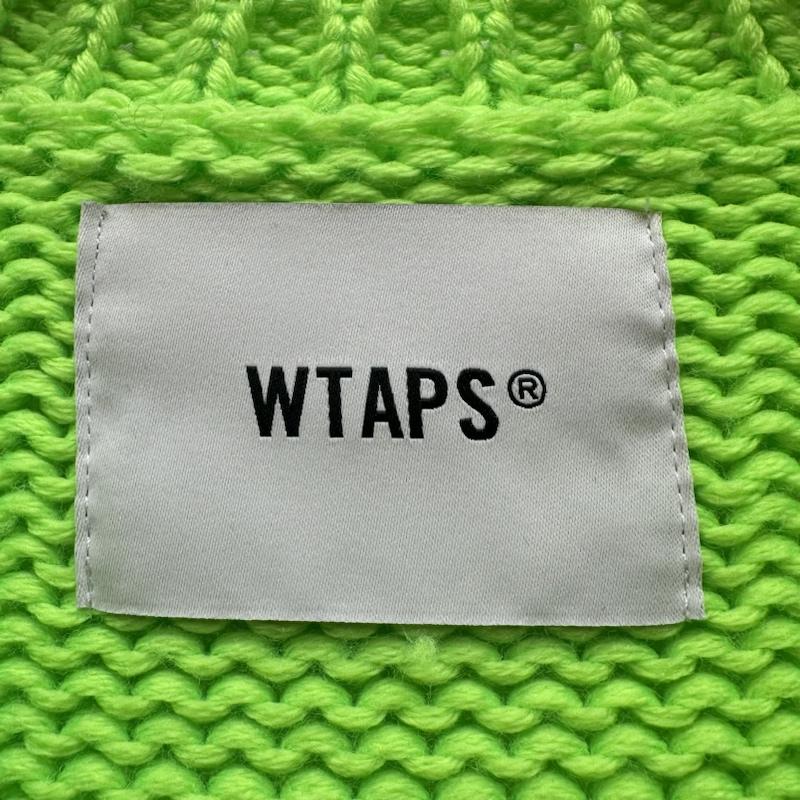 ダブルタップス WTAPS ニット、セーター 長袖 23AW バック ロゴ クルーネック ニット セーター 232MADT-KNM04 2 薄緑 / ライトグリーン / メンズ USED 古着 中古 50130163