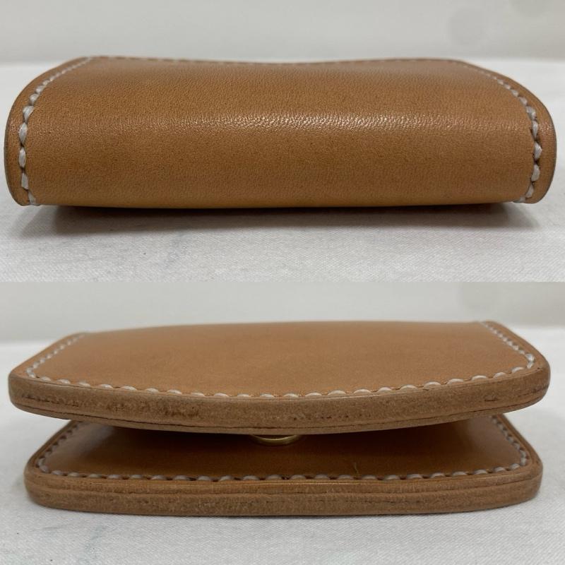 古着 USED カードケース カードケース レザー カードケース パスケース 二つ折り スナップ 無地 ベージュ / ベージュ / beige メンズ USED 古着 中古 50130222