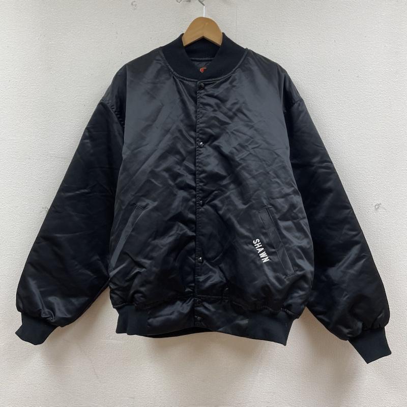 古着 USED ジャケット、上着 ジャンパー、ブルゾン GAME sportswear 80s 90s USA製 スタジャン スタジアム ジャンパー ジャケット ロゴ プリント 刺繍 ロゴ、文字 X プリント X 刺繍 黒 / ブラック / black メンズ USED 古着 中古 50130257