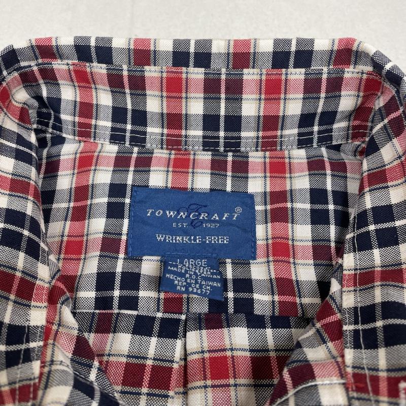タウンクラフト TOWNCRAFT シャツ、ブラウス 長袖 90s 長袖 ボタンダウン シャツ チェック オーバーサイズ 大きめ L チェック マルチカラー / マルチカラー / multicolor メンズ USED 古着 中古 50130319