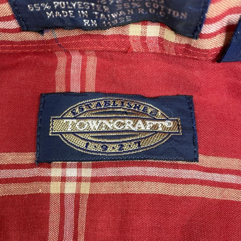 タウンクラフト TOWNCRAFT シャツ、ブラウス 長袖 長袖 シャツ ブラウス Shirt ロングスリーブ チェック柄 胸ポケット ボタン サイズ2XL 大きめ - チェック 赤 / レッド / red メンズ USED 古着 中古 50130320
