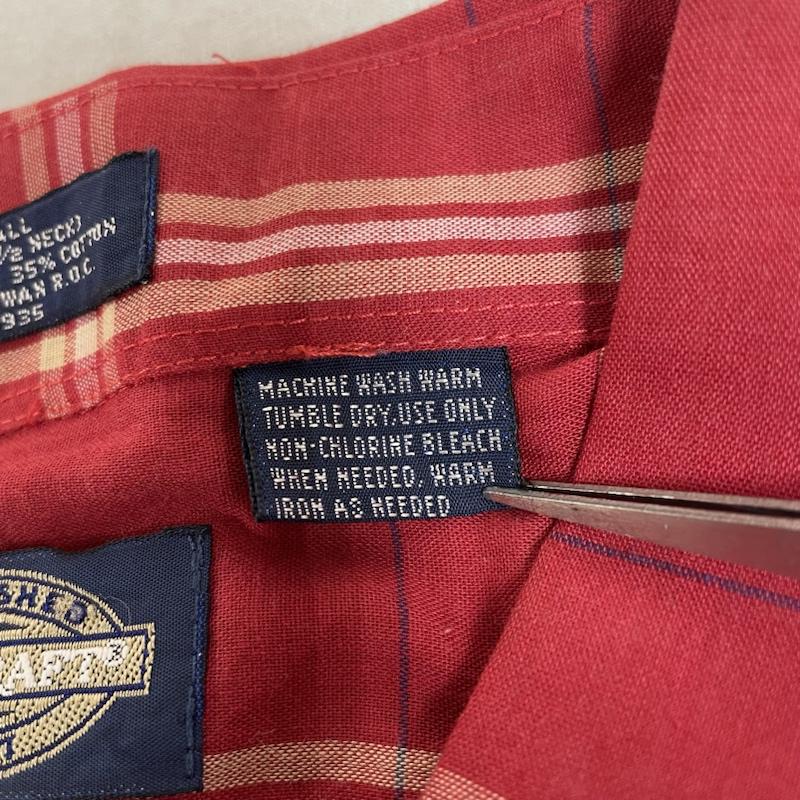 タウンクラフト TOWNCRAFT シャツ、ブラウス 長袖 長袖 シャツ ブラウス Shirt ロングスリーブ チェック柄 胸ポケット ボタン サイズ2XL 大きめ - チェック 赤 / レッド / red メンズ USED 古着 中古 50130320