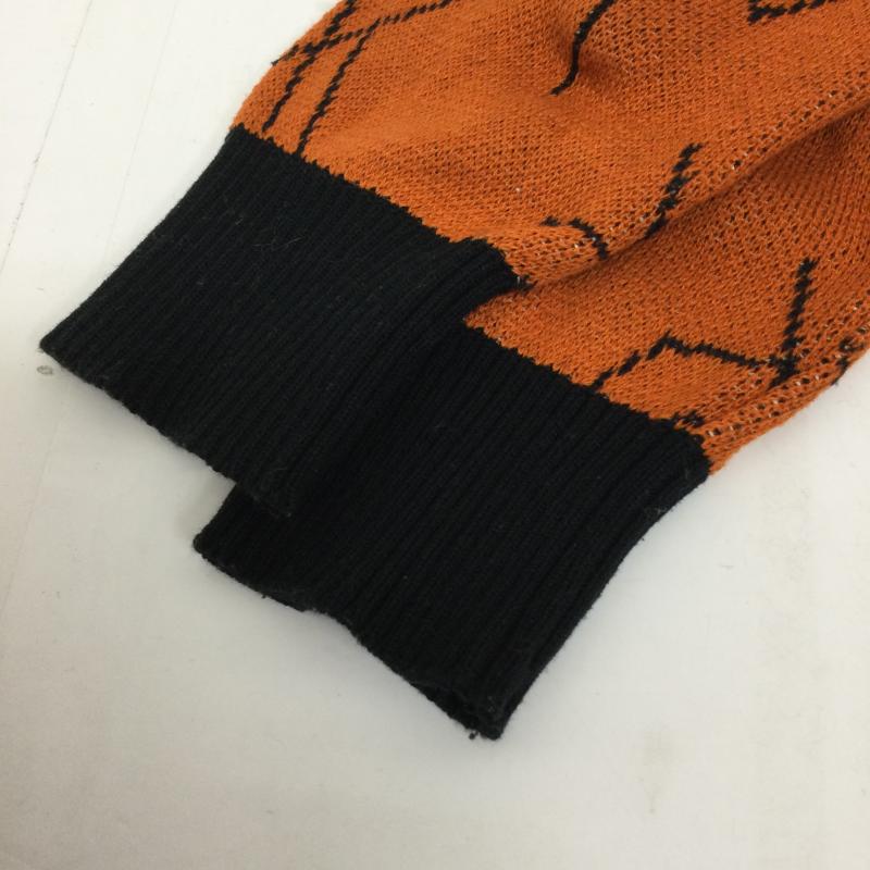 ワコマリア WACKO MARIA ニット、セーター 長袖 ワコマリア 17FW-WMK-KN14 ATOMIC SPIDER JACQUARD アトミック スパイダー ジャガード ニット オレンジ系 S 総柄 橙 / オレンジ / orange メンズ USED 古着 中古 50130321
