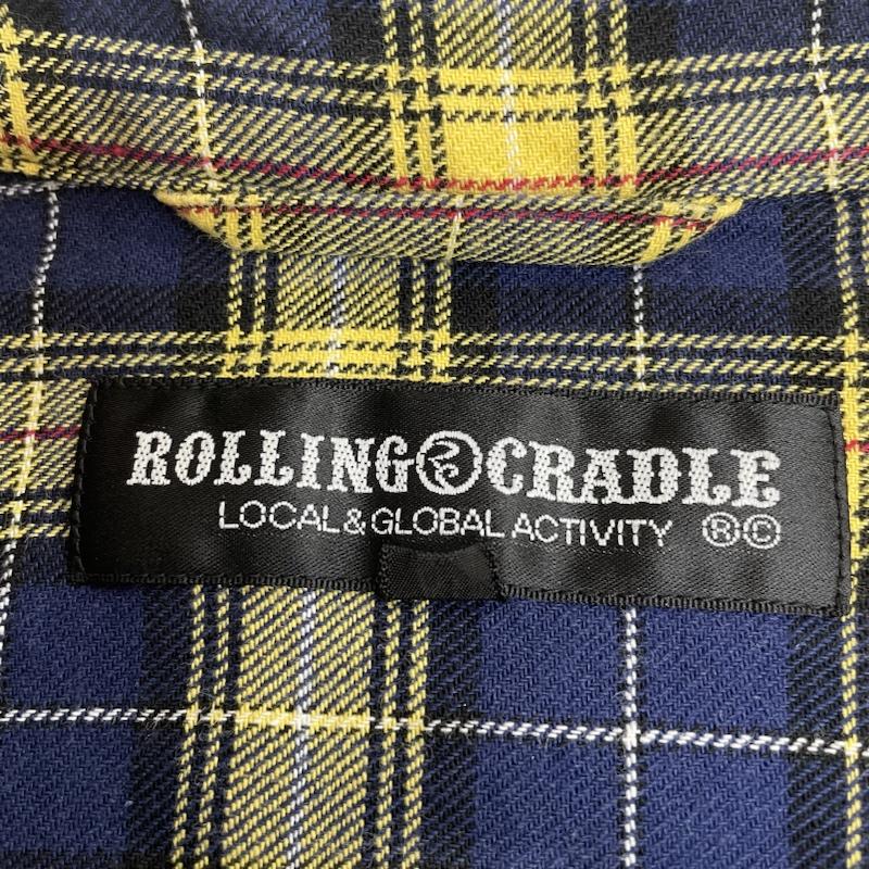 ローリングクレイドル ROLLING CRADLE シャツ、ブラウス 長袖 クレイジーパターン パッチワーク チェック柄 長袖 ボタンダウン シャツ M チェック マルチカラー / マルチカラー / multicolor メンズ USED 古着 中古 50130352