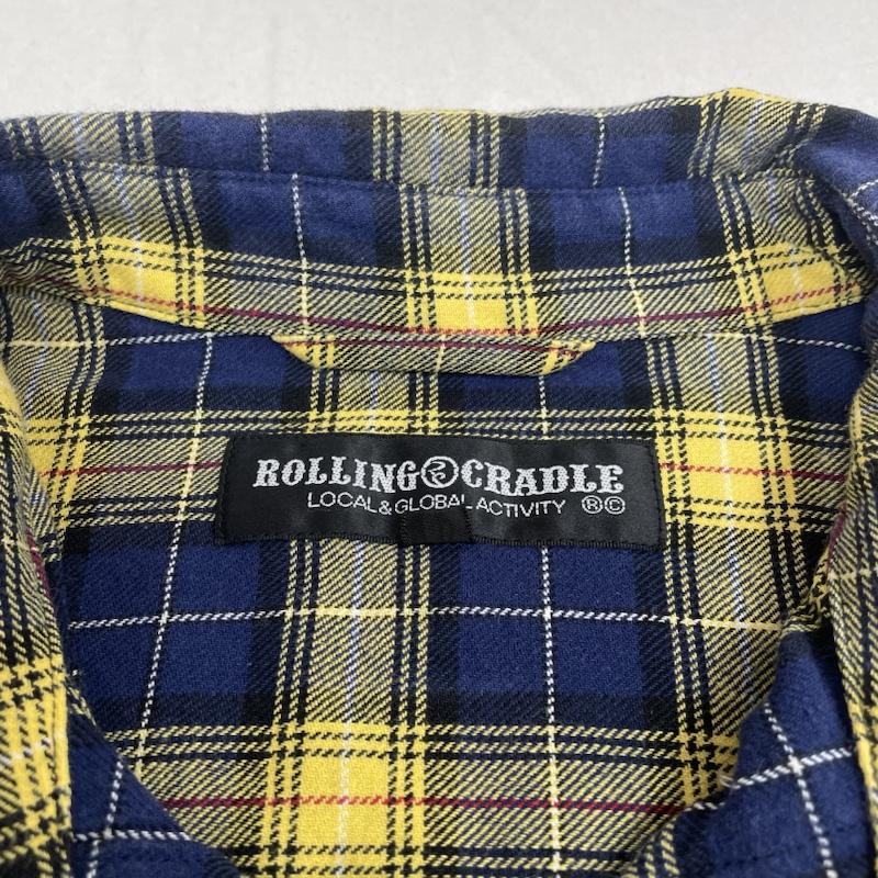 ローリングクレイドル ROLLING CRADLE シャツ、ブラウス 長袖 クレイジーパターン パッチワーク チェック柄 長袖 ボタンダウン シャツ M チェック マルチカラー / マルチカラー / multicolor メンズ USED 古着 中古 50130352