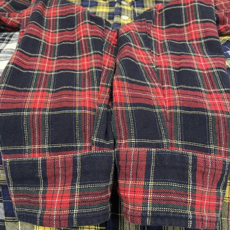 ローリングクレイドル ROLLING CRADLE シャツ、ブラウス 長袖 クレイジーパターン パッチワーク チェック柄 長袖 ボタンダウン シャツ M チェック マルチカラー / マルチカラー / multicolor メンズ USED 古着 中古 50130352