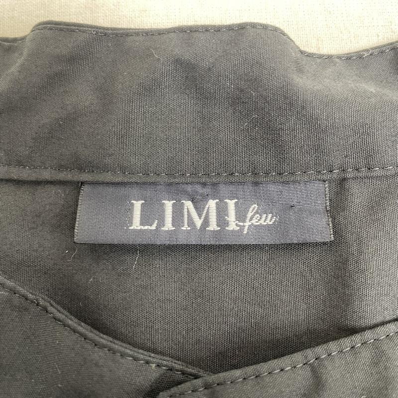 リミフゥ LIMI feu ワンピース ロングスカート オーバーサイズ 長袖 シャツ ワンピース ミディ丈 無地 変形 ボタン タグ付き - 無地 黒 / ブラック / black レディース USED 古着 中古 50130367