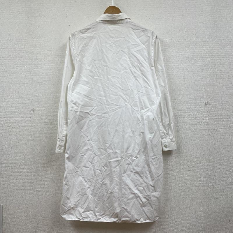 リミフゥ LIMI feu ワンピース ひざ丈スカート シャツ ワンピース カットソー ボタン プルオーバー スリット入り - 無地 白 / ホワイト / white レディース USED 古着 中古 50130385