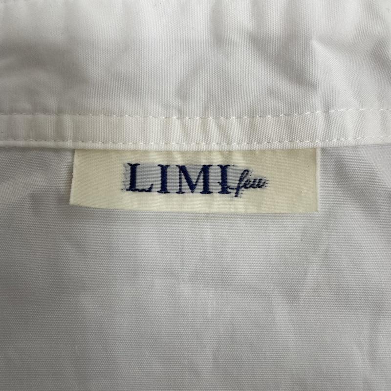リミフゥ LIMI feu ワンピース ひざ丈スカート シャツ ワンピース カットソー ボタン プルオーバー スリット入り - 無地 白 / ホワイト / white レディース USED 古着 中古 50130385
