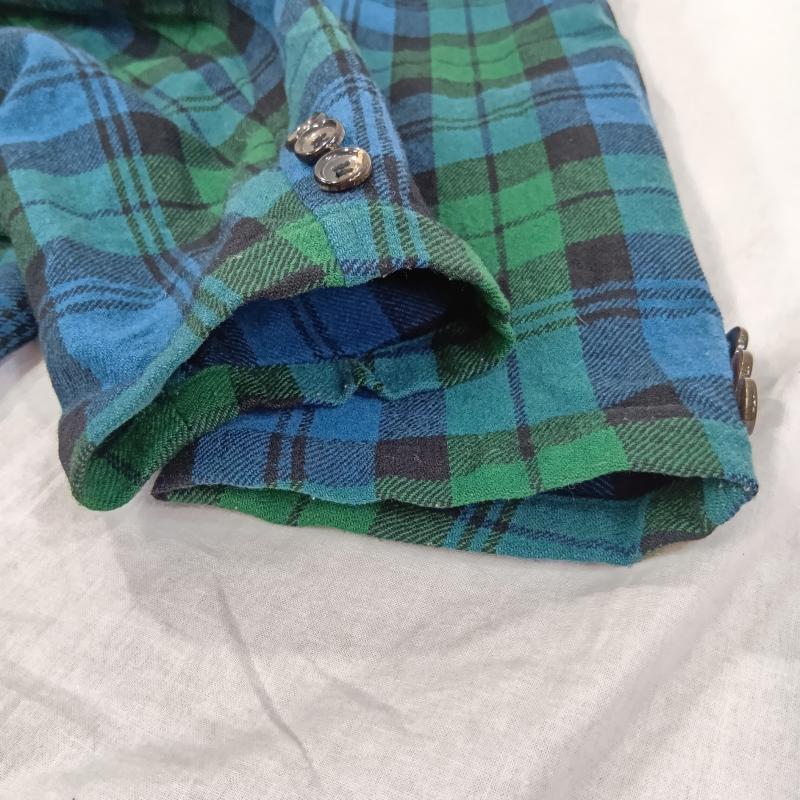 コムデギャルソンオム COMME des GARCONS HOMME ジャケット、上着 ジャケット、ブレザー COMME des GARCONS HOMME コムデギャルソンオム チェック切替 ウールテーラード S 総柄 X チェック 青 / ブルー / blue X 緑 / グリーン / green X 紺 / ネイビー / navy メンズ USED 古着 中古 50130406