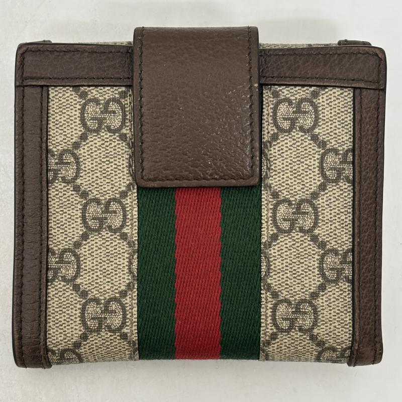 グッチ GUCCI 財布 コンパクト財布 GG フレンチフラップウォレット 523173 96IWG 8745 シェリー - レディース USED 古着 中古 50130447