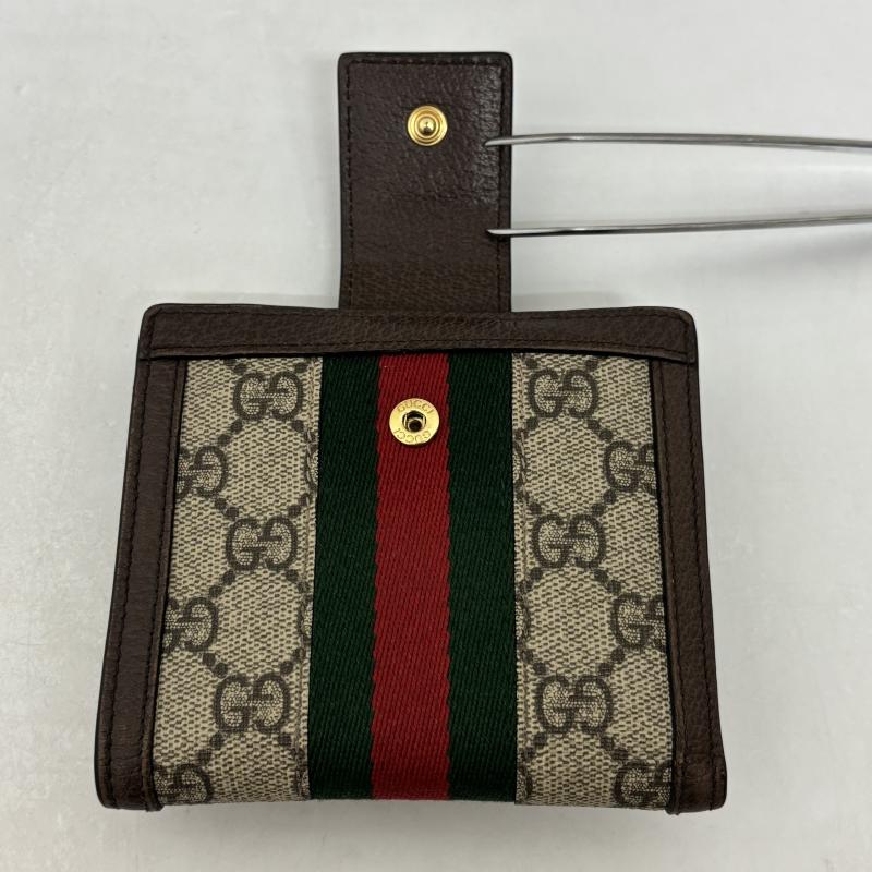 グッチ GUCCI 財布 コンパクト財布 GG フレンチフラップウォレット 523173 96IWG 8745 シェリー - レディース USED 古着 中古 50130447
