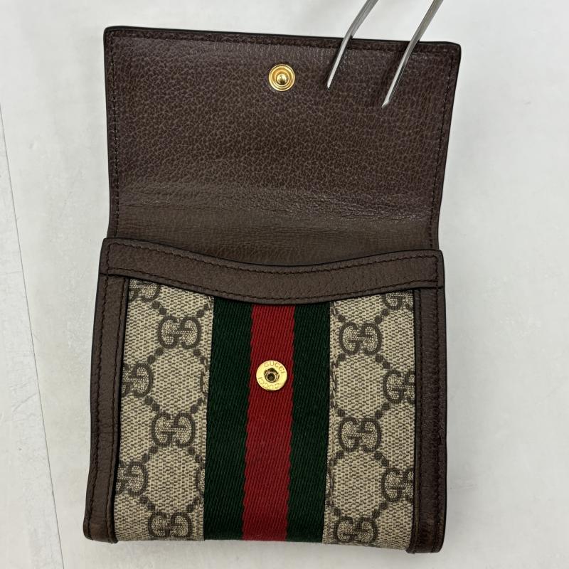 グッチ GUCCI 財布 コンパクト財布 GG フレンチフラップウォレット 523173 96IWG 8745 シェリー - レディース USED 古着 中古 50130447