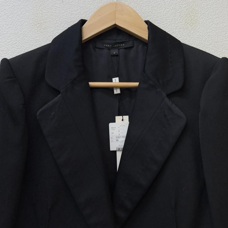 マークジェイコブス MARCJACOBS ジャケット、上着 ジャケット、ブレザー 5763130014 USA製 ルック期 ノーボタン テーラード ジャケット 黒 ブラック 2 黒 / ブラック / black レディース USED 古着 中古 50130450