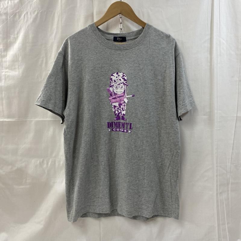 Dime Dime ポロシャツ 半袖 DIMECORPS TEE HEATHER GRAY ドクタースランプアラレちゃん M M プリント 灰 / グレー / gray メンズ USED 古着 中古 50130476