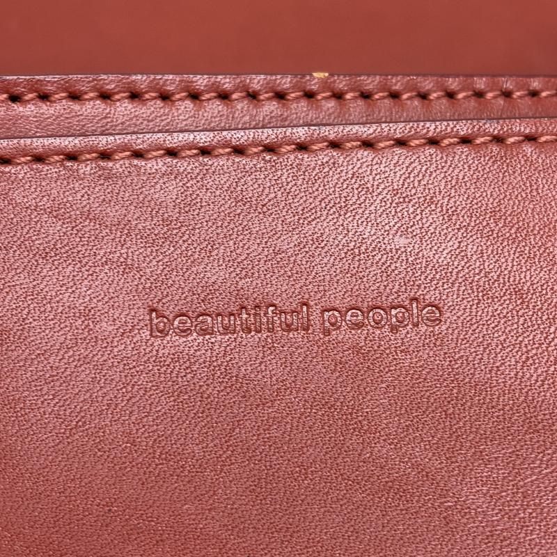 ビューティフルピープル beautiful people ショルダーバッグ ショルダーバッグ 日本製 レザー ボックス ショルダー ランドセル バッグ 赤 レッド - 赤 / レッド / red レディース USED 古着 中古 50130485