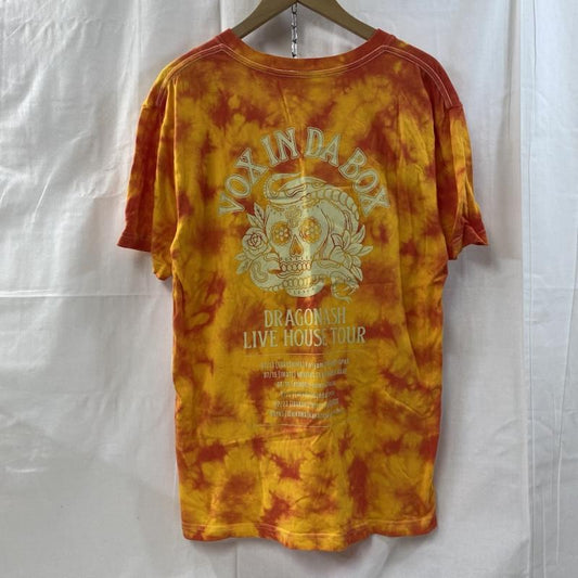 古着 USED Tシャツ 半袖 The BONEZ VIX IN DA BOX ツアーTシャツ タイダイLサイズ オレンジ L 総柄 X ロゴ、文字 橙 / オレンジ / orange メンズ USED 古着 中古 50130489