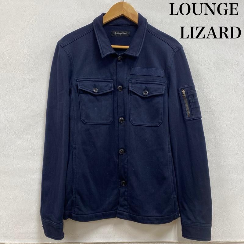 ラウンジリザード LOUNGE LIZARD ジャケット、上着 ジャンパー、ブルゾン ミリタリー シャツ ジャケット ストレッチ コットン 2 紺 / ネイビー / navy メンズ USED 古着 中古 50130537
