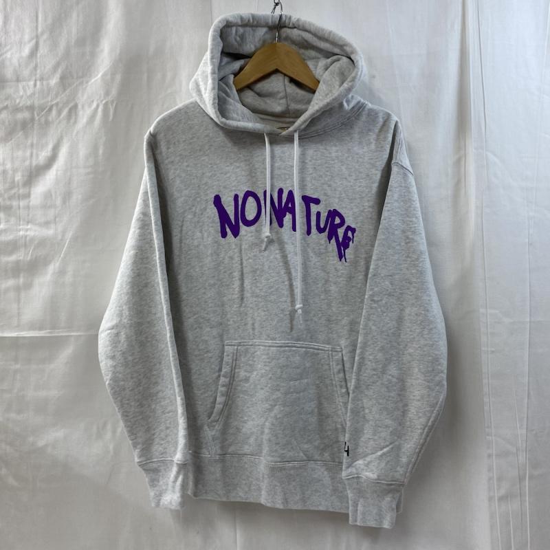 古着 USED パーカー 長袖 ultraheavy NO NATURE ノーネイチャーフーディー ミックスグレー L L ロゴ、文字 灰 / グレー / gray メンズ USED 古着 中古 50130571