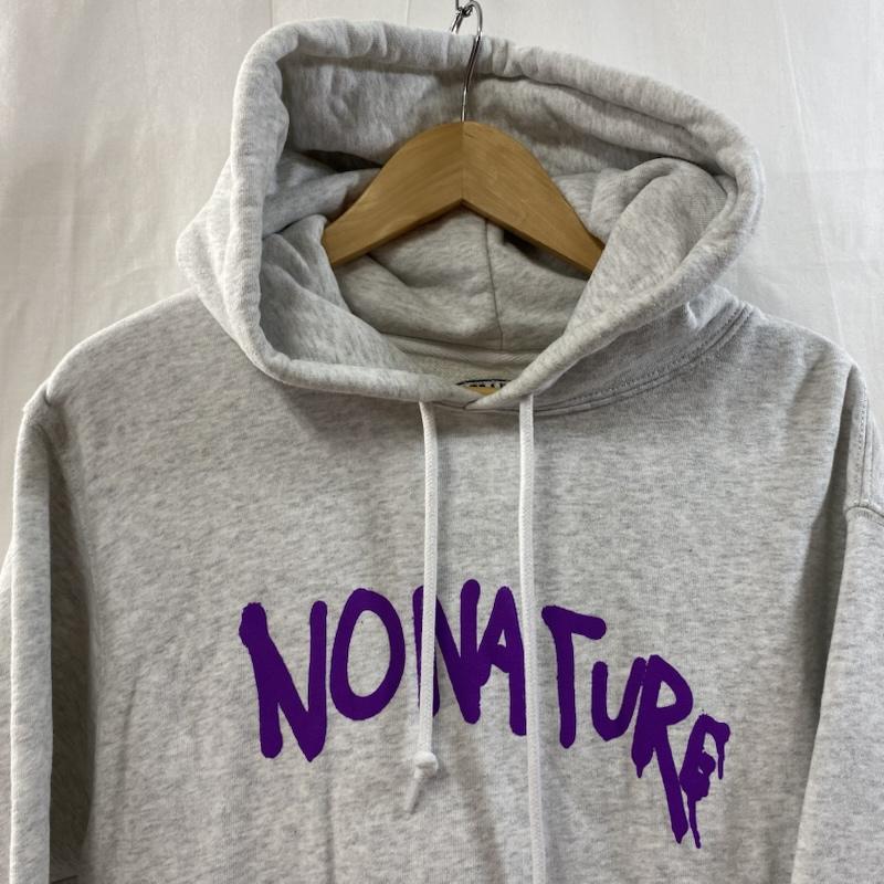 古着 USED パーカー 長袖 ultraheavy NO NATURE ノーネイチャーフーディー ミックスグレー L L ロゴ、文字 灰 / グレー / gray メンズ USED 古着 中古 50130571