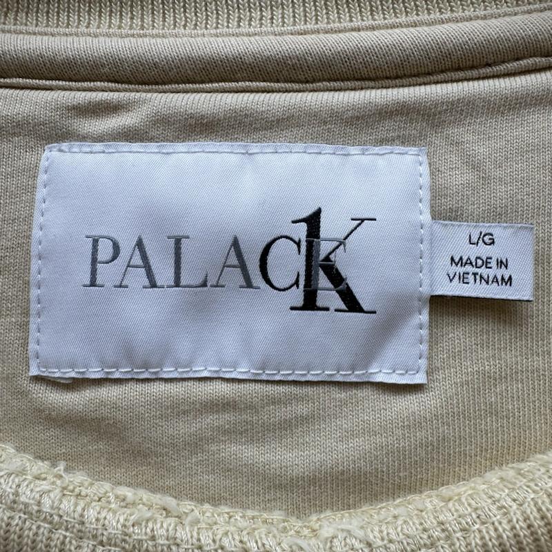パレス PALACE トレーナー 長袖 Calvin Klein ロゴ 刺繍 クルーネック スウェット 40314UC L ベージュ / ベージュ / beige メンズ USED 古着 中古 50130586
